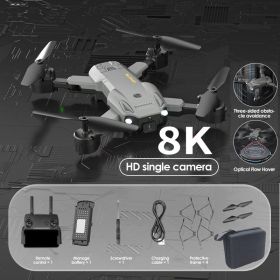 5G MiNi Drone 8K Profesional GPS 3 KM Drones With Camera HD 4K Aerial Photography Helicopter RC Quadcopter Obstacle Avoidance (Color: Grey Single)